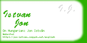 istvan jon business card